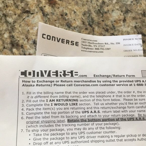 converse online return form